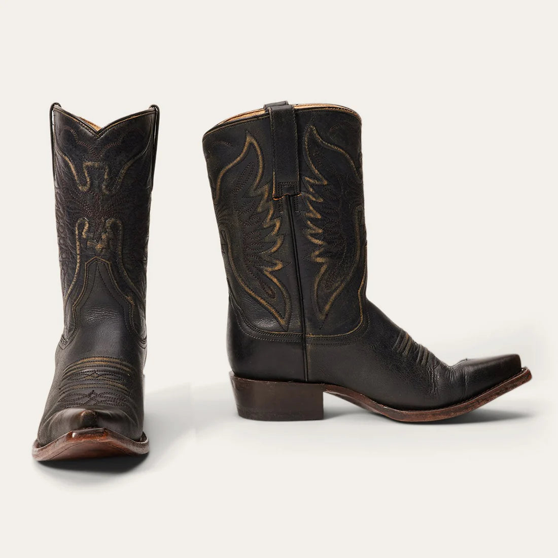 12-021-6110-0339-BL-6 STETSON TATE BLACK VAMP WOMENS BOOT