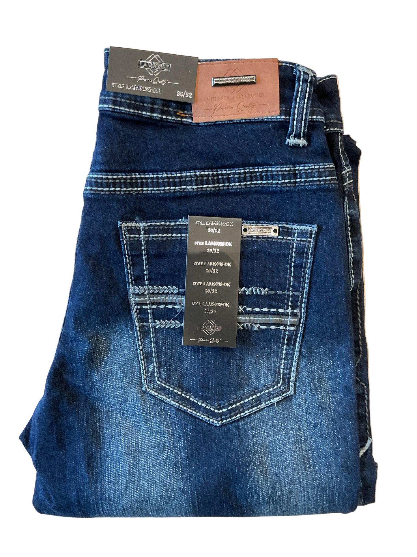 LAM9038 LAMASINI MODERN BOOT DARK BLUE JEANS