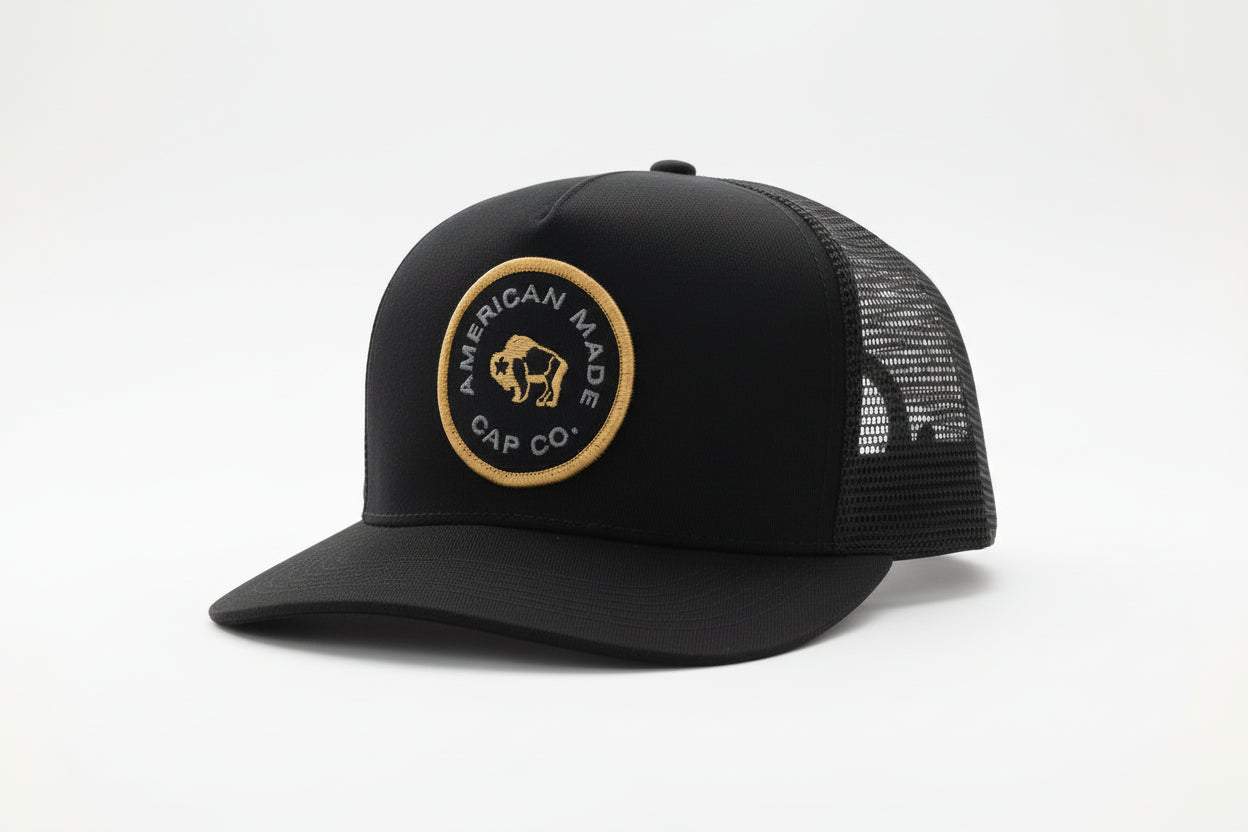 HOOEY BLACK 5-PANAL TRUCKER