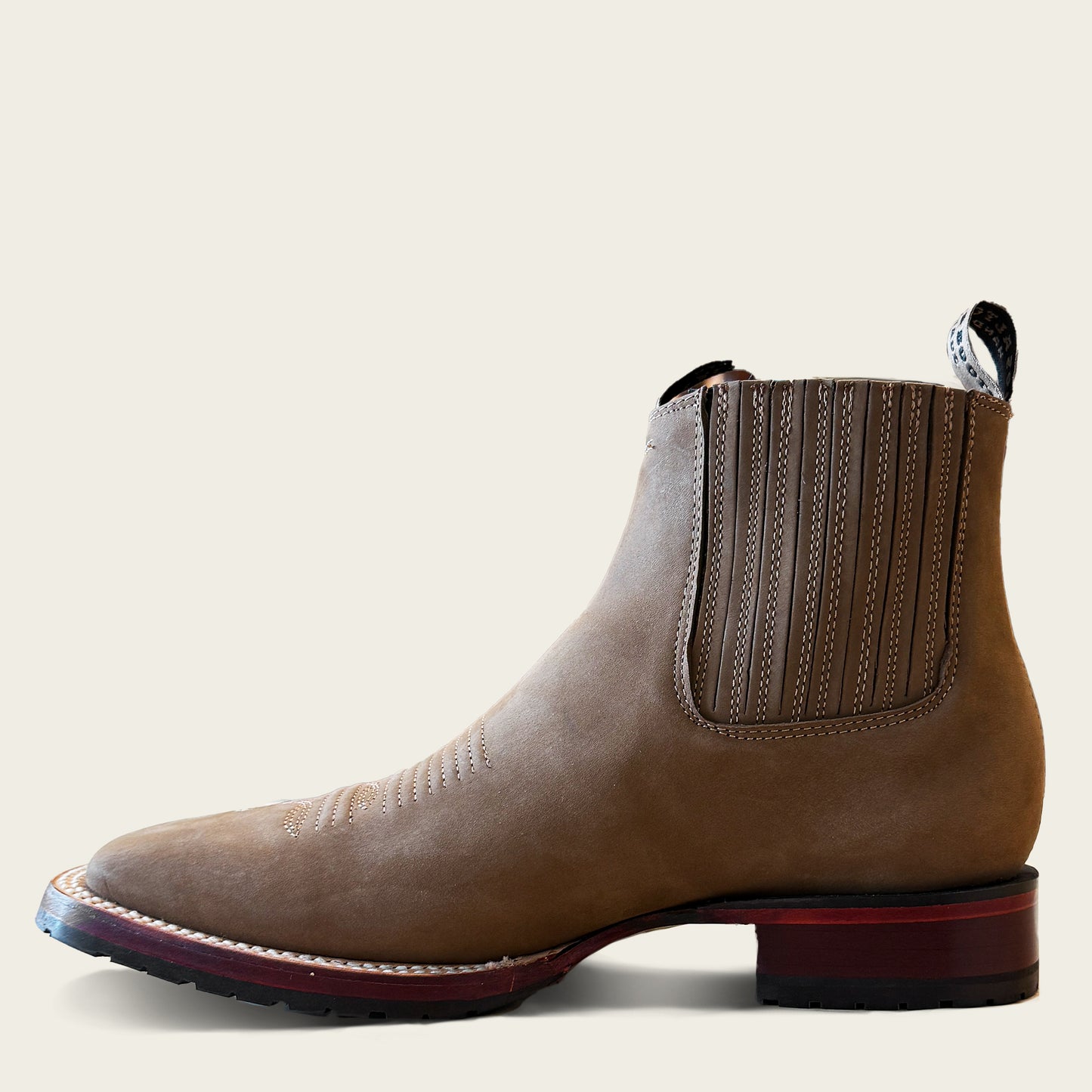 84TBM636 LOS ALTOS ANKLE BROWN BOOTS WIDE SQUARE TOE