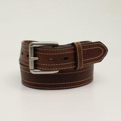 A1038002 ARIAT 1-1/2 DOUBLE STITCH LEATHER BROWN BELT