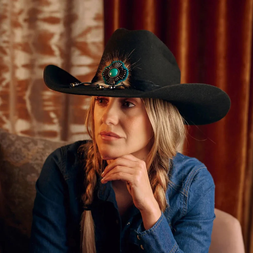 Country With A Flare Cowgirl Black Hat