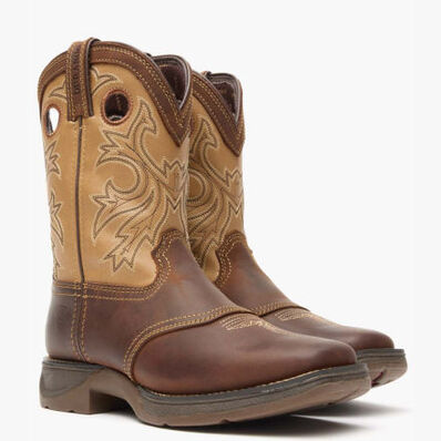 DBT0240Y Durango Boys' Lil Rebel Embroidered Western Boots - Broad Square Toe