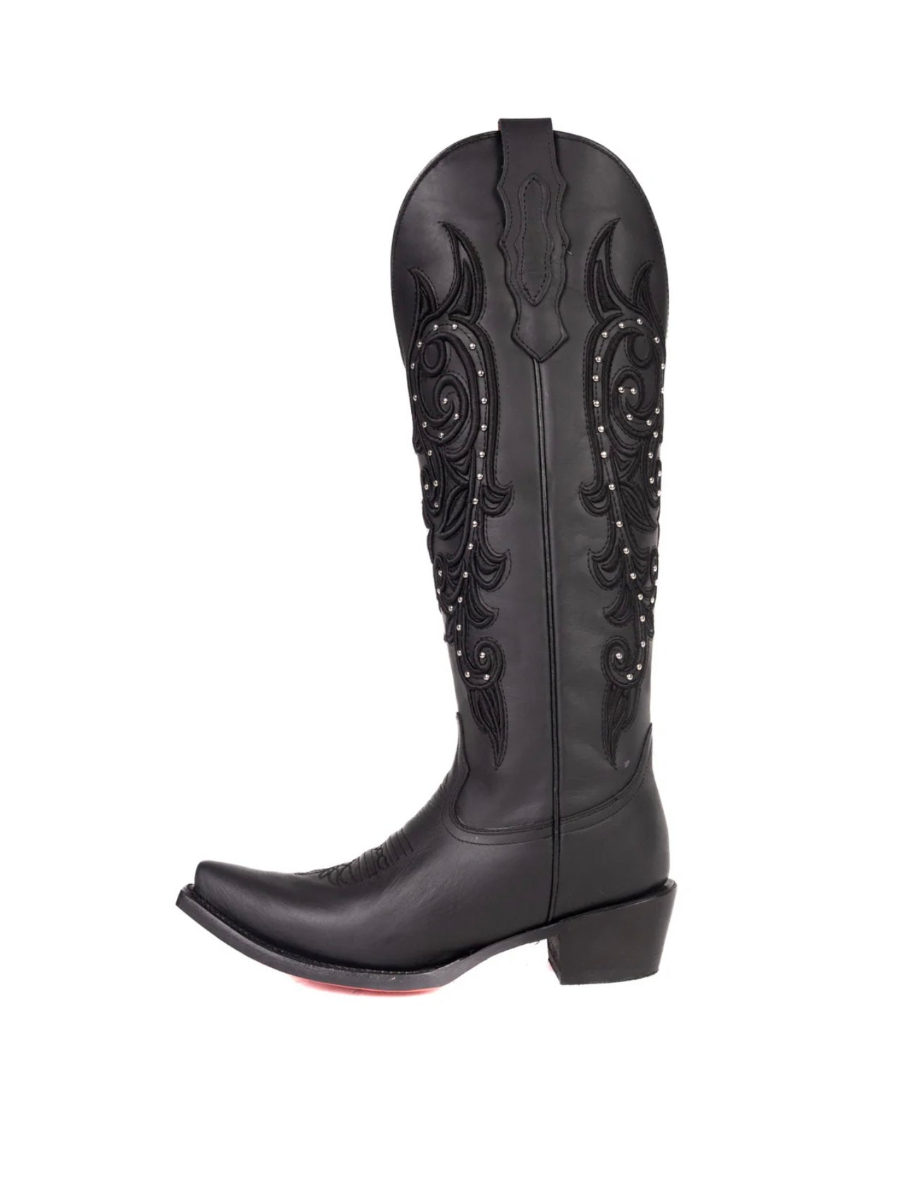 ROCK'EM ELIZABETH TALL SNIP TOE RED SOLE COWGIRL BOOT