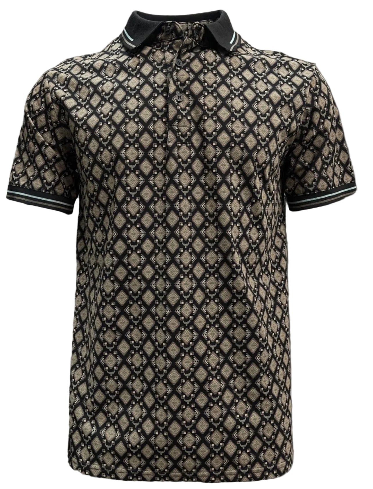 LAM28227 MEN'S SHORT SLEEVE POLO SHIRT- BLACK