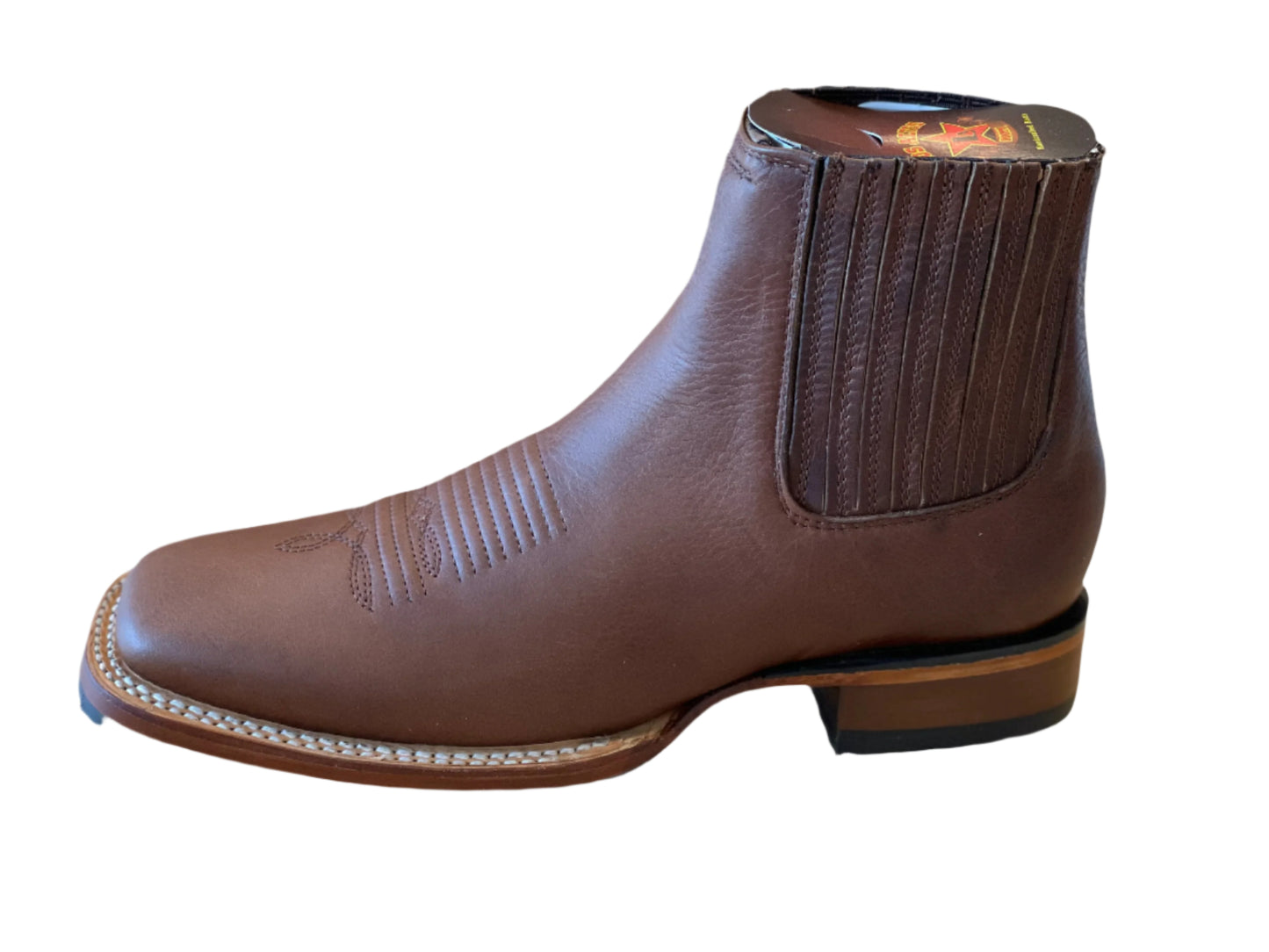 82TBM9940 WIDE SQUARE TOE TRACTOR SOLE RAGE WALNUT ANKLE BOOT
