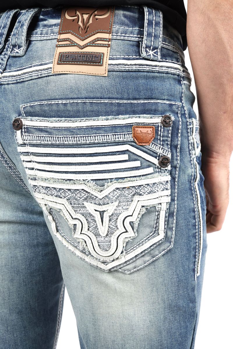 PHD9718 PLATINI TRIPLE STITCH SIGNATURE POCKET JEANS