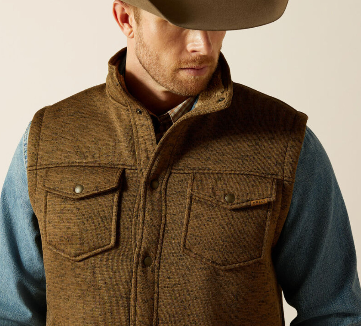 10062485 ARIAT MENS CALDWELL SHERPA VEST CUB