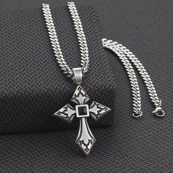 32170 TWISTER MENS MECKLACE ENGRAVED CROSS