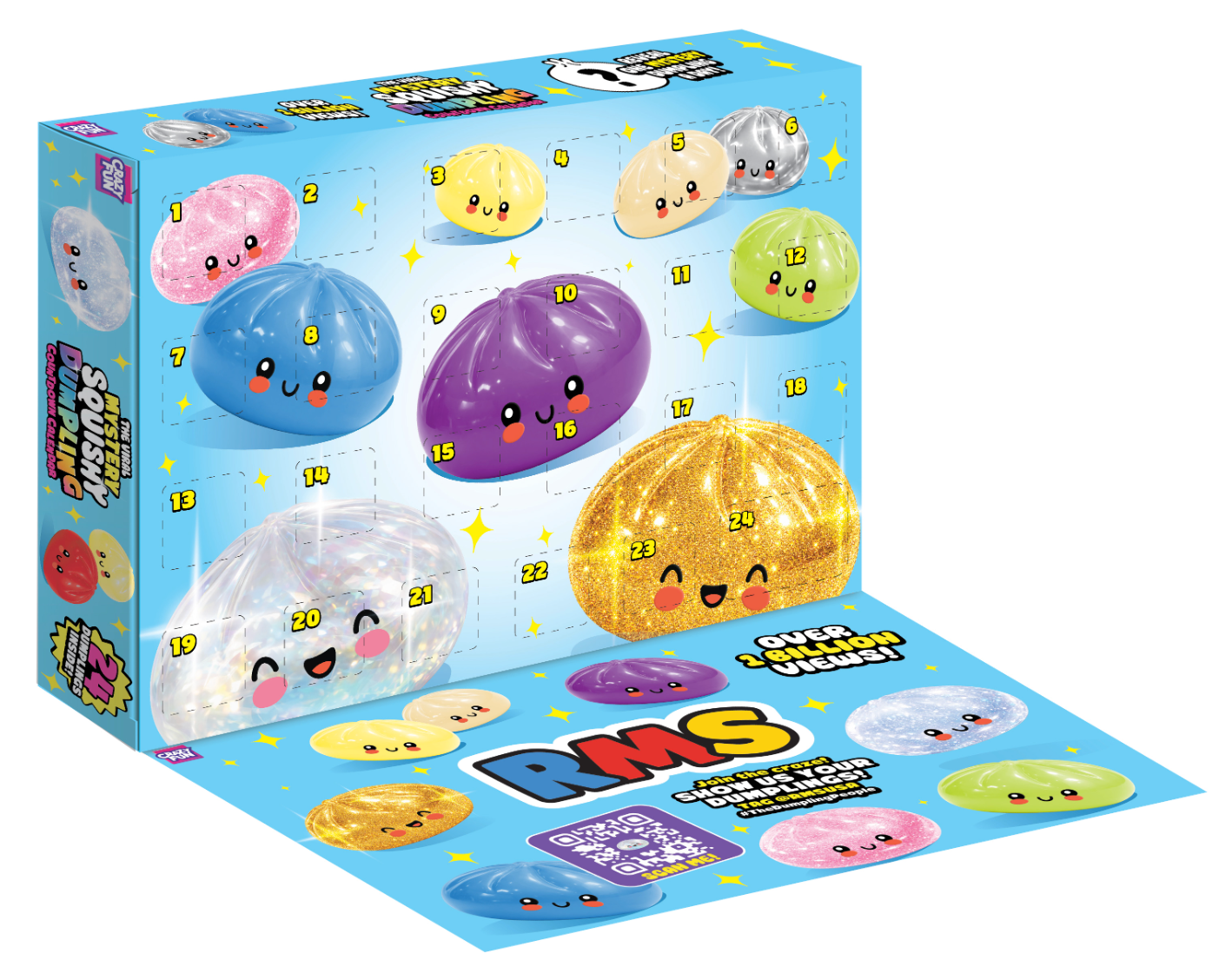 RMS® Crazy Fun™ Dumpling Advent Squishy Calendar 2026 24pc