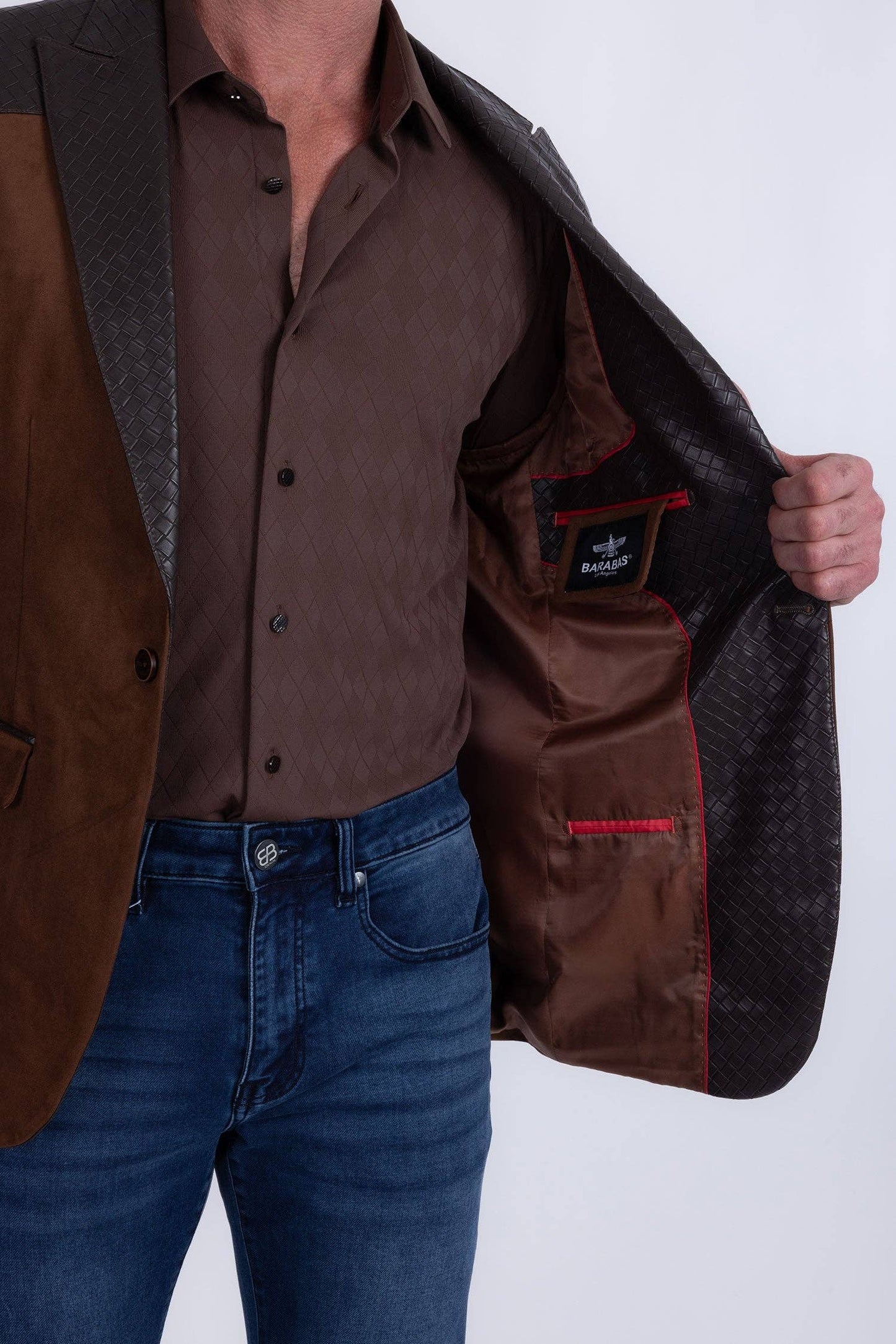 Echelon Western Blazer: Brown Chocolate