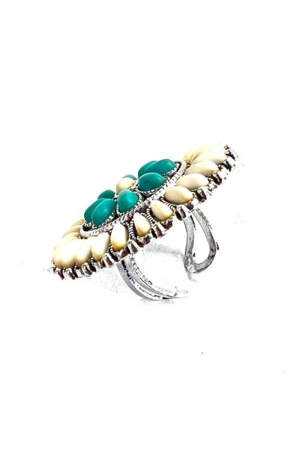 WESTERN CUFF RING: TURQUOISE