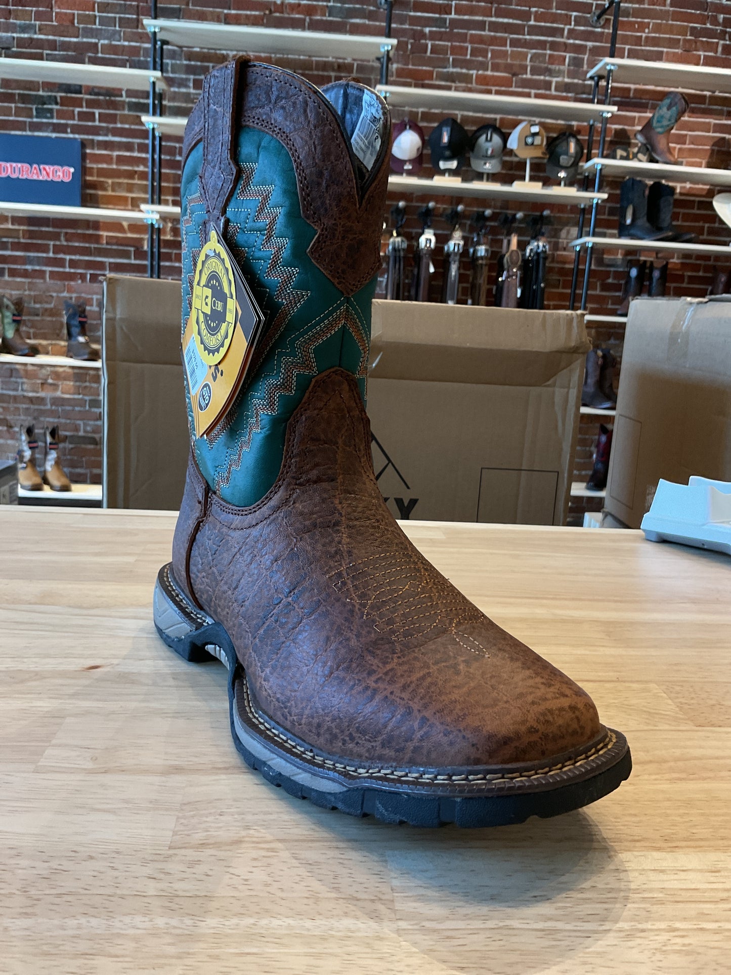 CEBU CHOCHISE THUNDER COGNAC WORK BOOTS