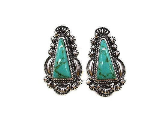 Western Turquoise Stone Post Earring: TURQUOISE