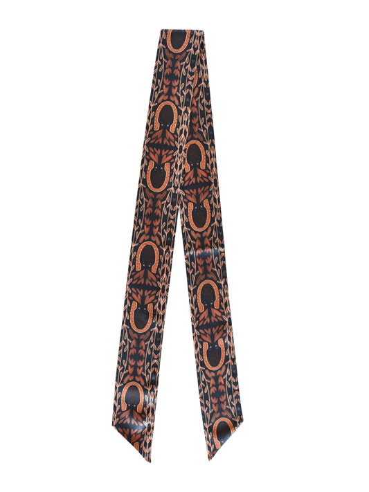 WESTERN HARVEST IN DEEP JUNIPER SILK COWGIRL WILD RAG SCARF