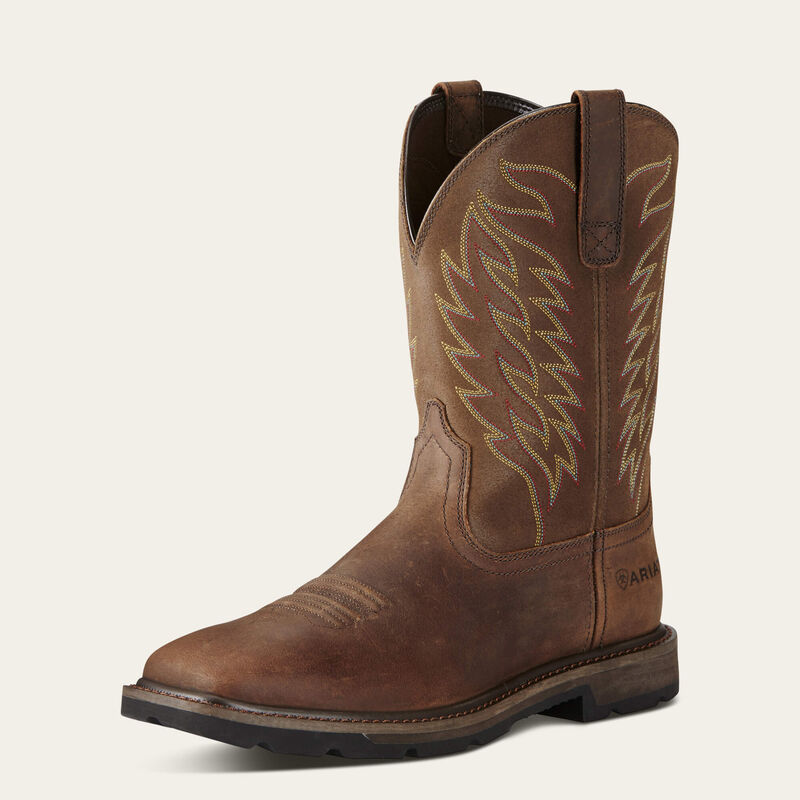 10021108 GROUNDBREAK WIDE SQUARE TOE STEEL TOE WORK BOOT