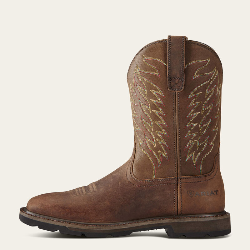 10021108 GROUNDBREAK WIDE SQUARE TOE STEEL TOE WORK BOOT