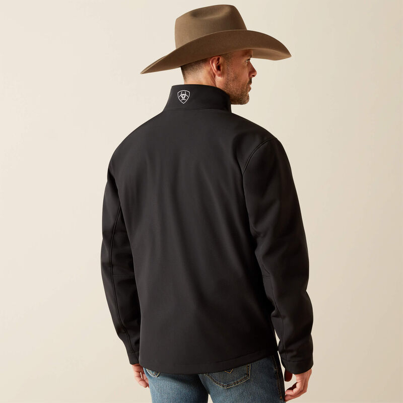 ARIAT LOGOS SOFTSHELL JACKET~BLACK
