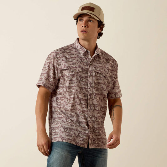 10073426 Ariat Printed VentTEK Western Yoke Classic Fit Snap Shirt
