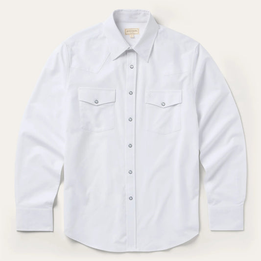 11-001-0465-9365 STETSON SNAP 2 POCKET WHITE SHIRT