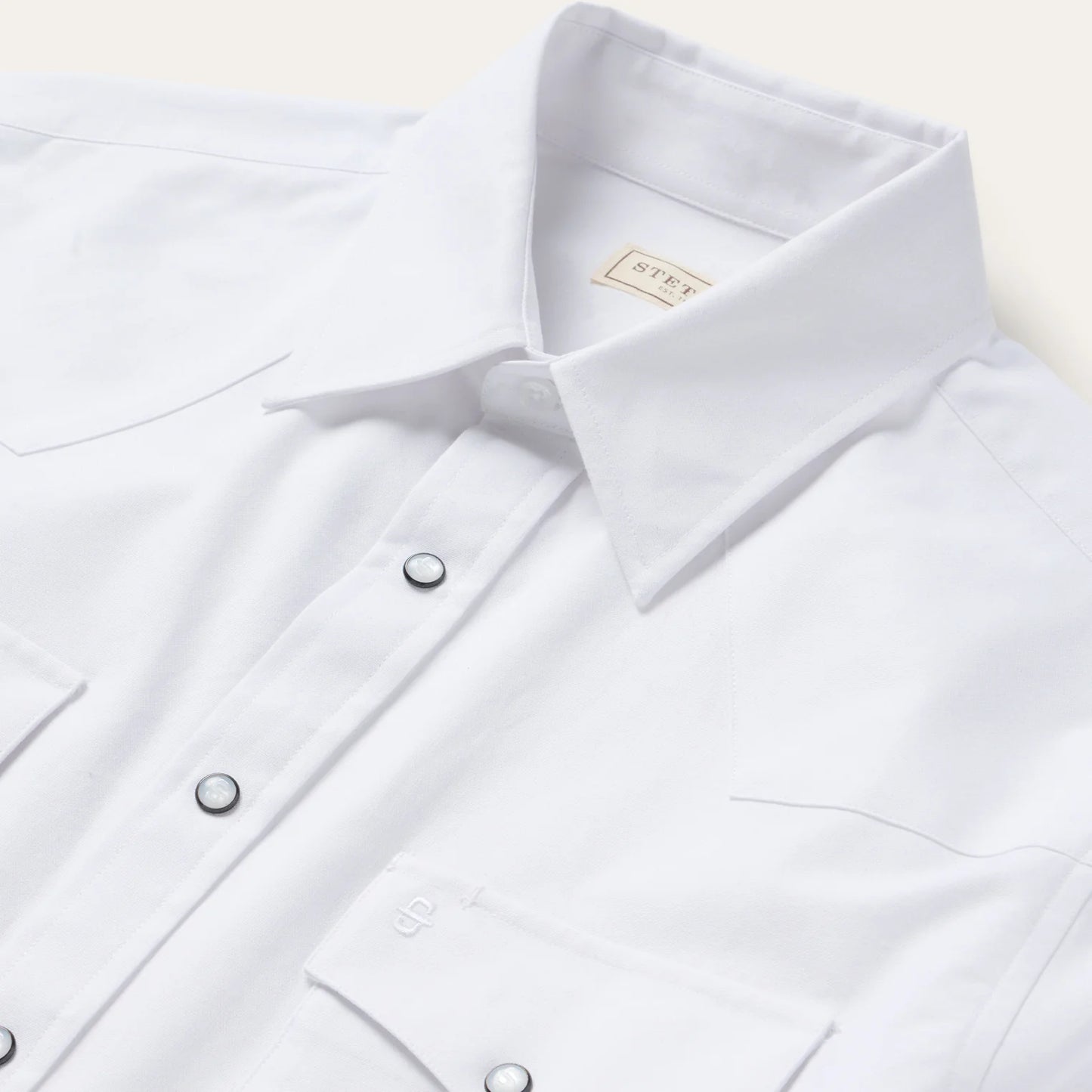 11-001-0465-9365 STETSON SNAP 2 POCKET WHITE SHIRT