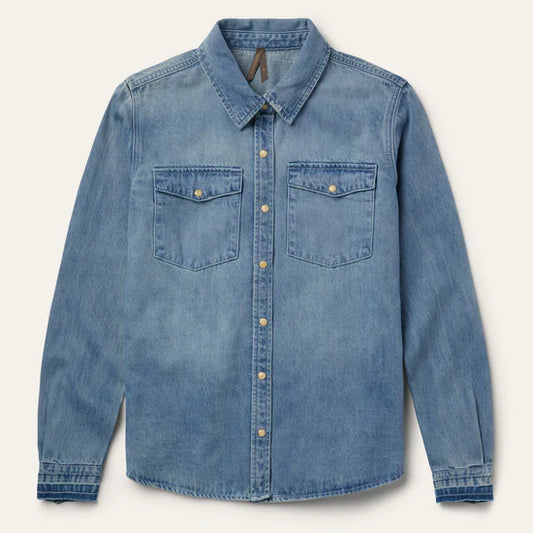 11-050-0594-2000-BU STETSON LOOSE FIT DENIM SNAP-FRONT SHIRT