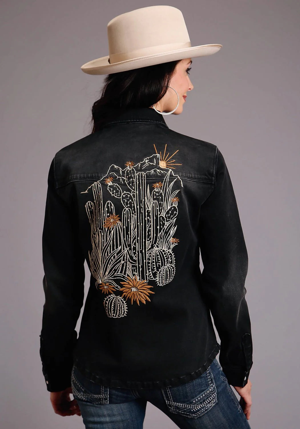 11-050-0202-1057 STETSON BOYFRIEND FIT DENIM L/S SHIRT