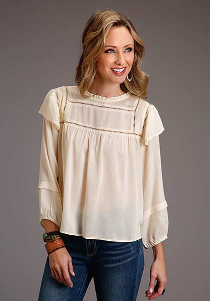 11-050-0592-6011 STETSON WOMENS L/S SHIRT BASIC SOLIDS