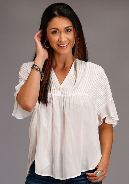 11-051-0592-0410 STETSON WOMENS S/S SHIRT BASIC SOLIDS