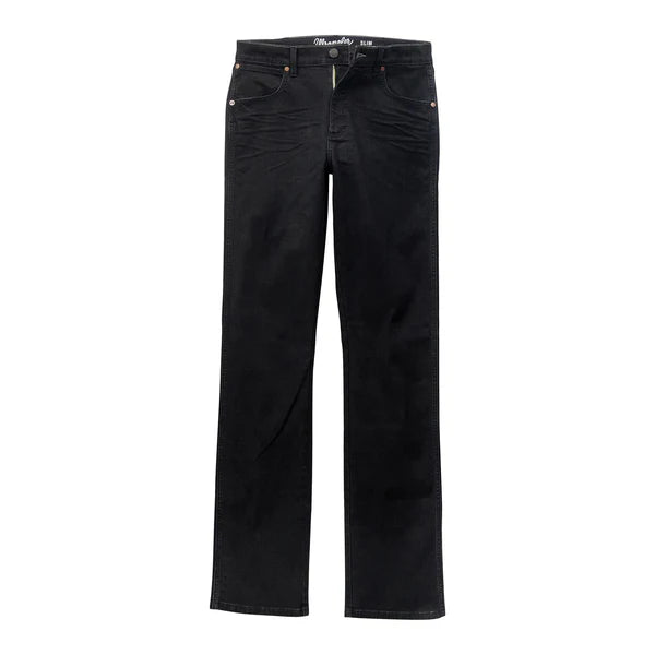 112358240 WRANGLER RETRO SLIM STRAIGHT BLACK JEANS