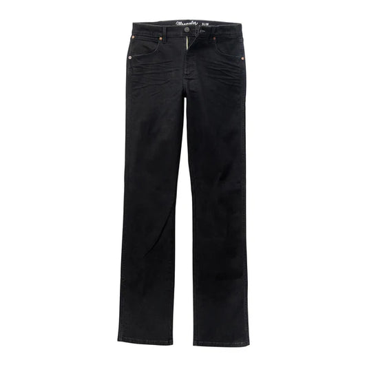112358240 WRANGLER RETRO SLIM STRAIGHT BLACK JEANS