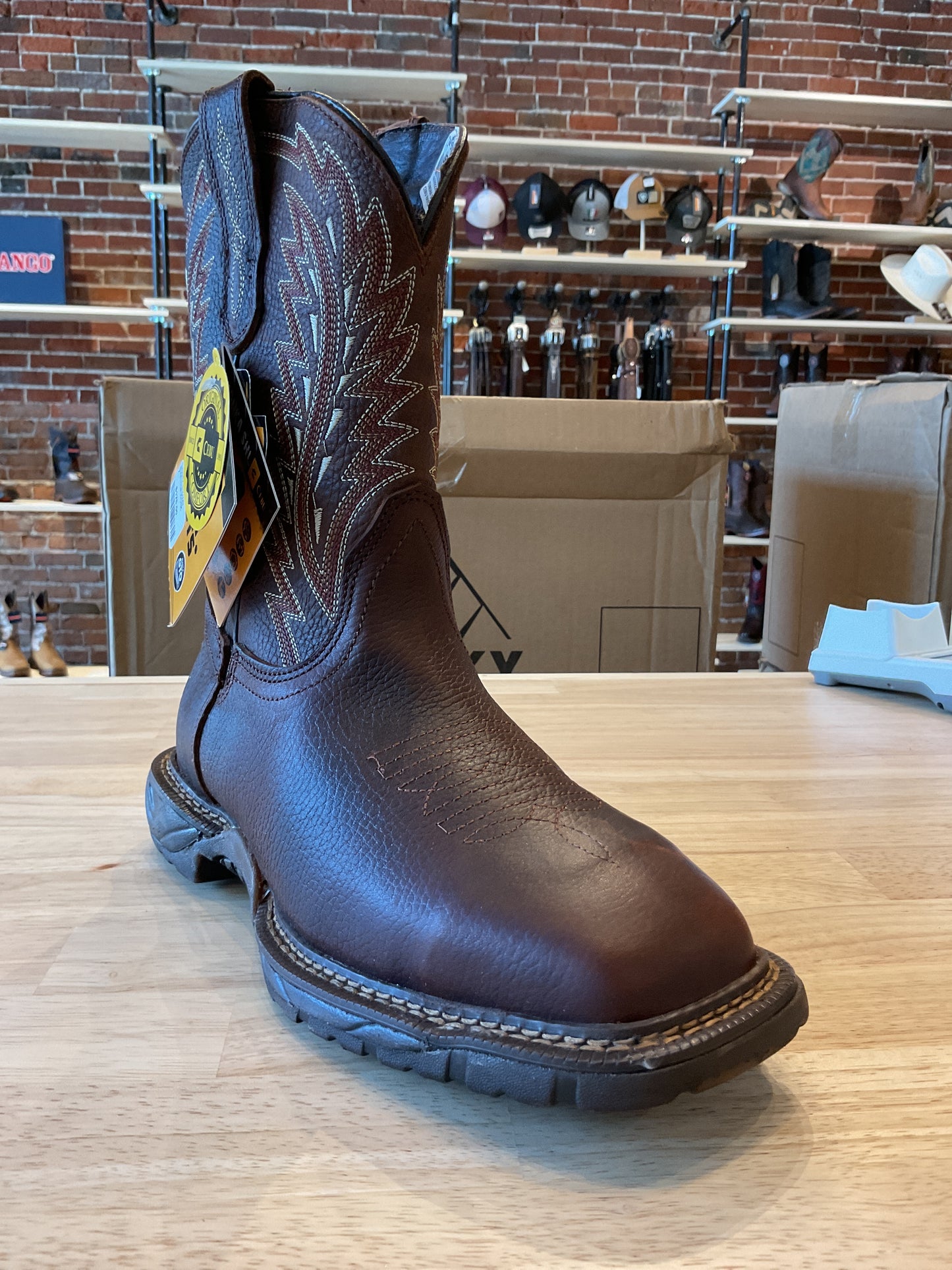 CEBU TUNDRA BROWN STEEL TOE WORK BOOTS