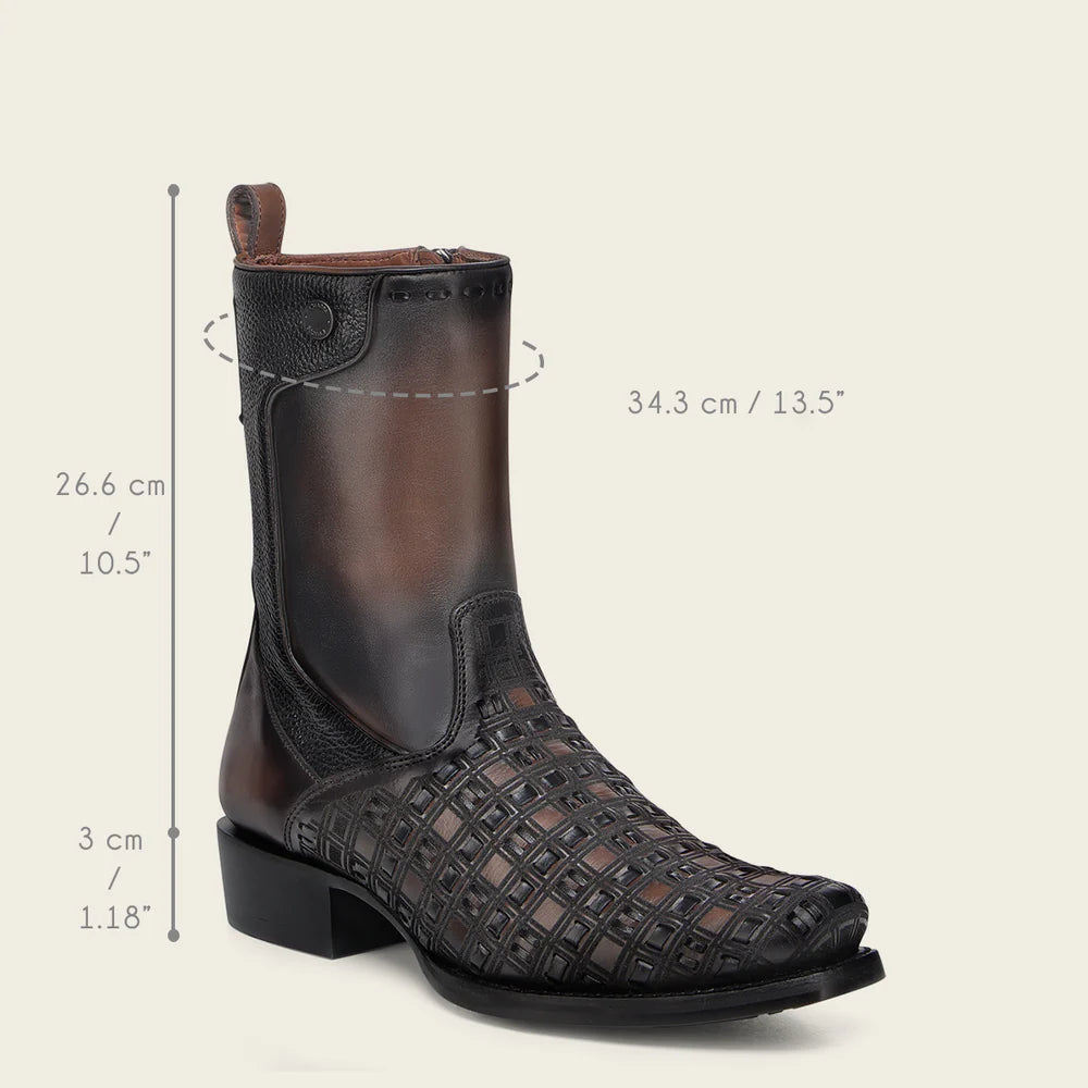 CU940 CUADRA MN CHOCOLATE & BLACK LASER BOOT