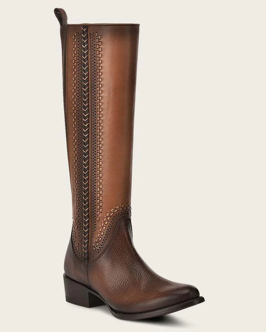 CU758 CUADRA WOMENS BROWN TALL BOOTS