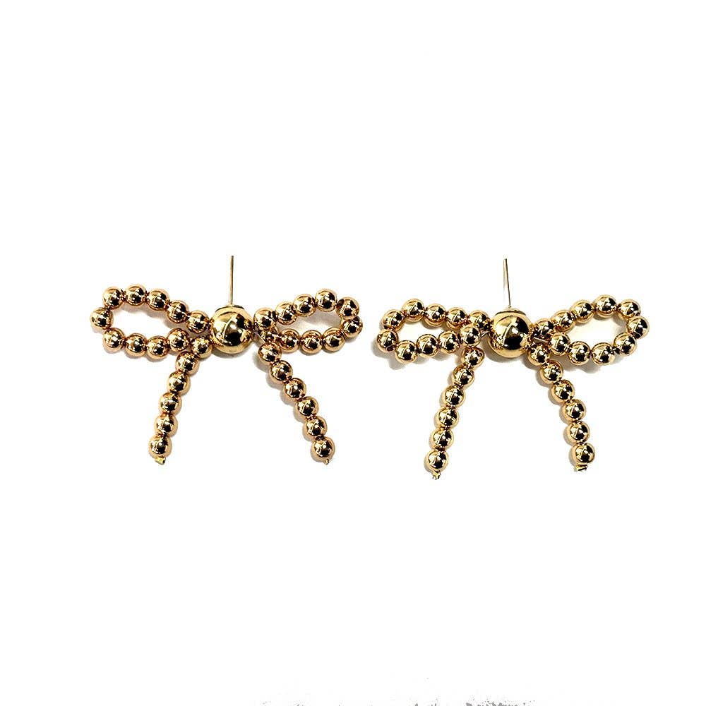 WESTERN NAVAJO PEALR RIBBON EARRINGS: Copper