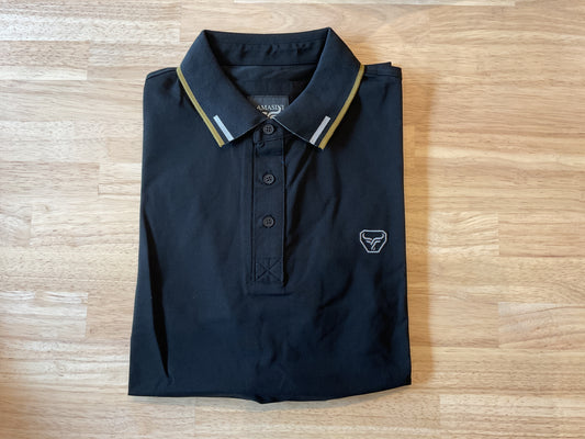 LAM28214 LAMASINI BLACK SHORT SLEEVE SHIRT