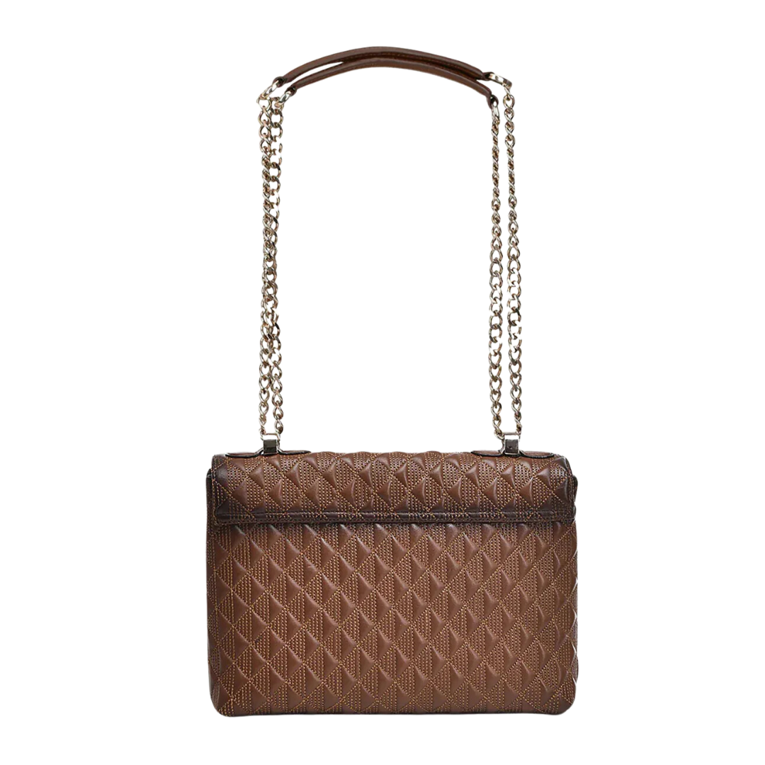 DU585--BG CUADRA DU585 LD BROWN COWHIDE CRYSTAL BAG