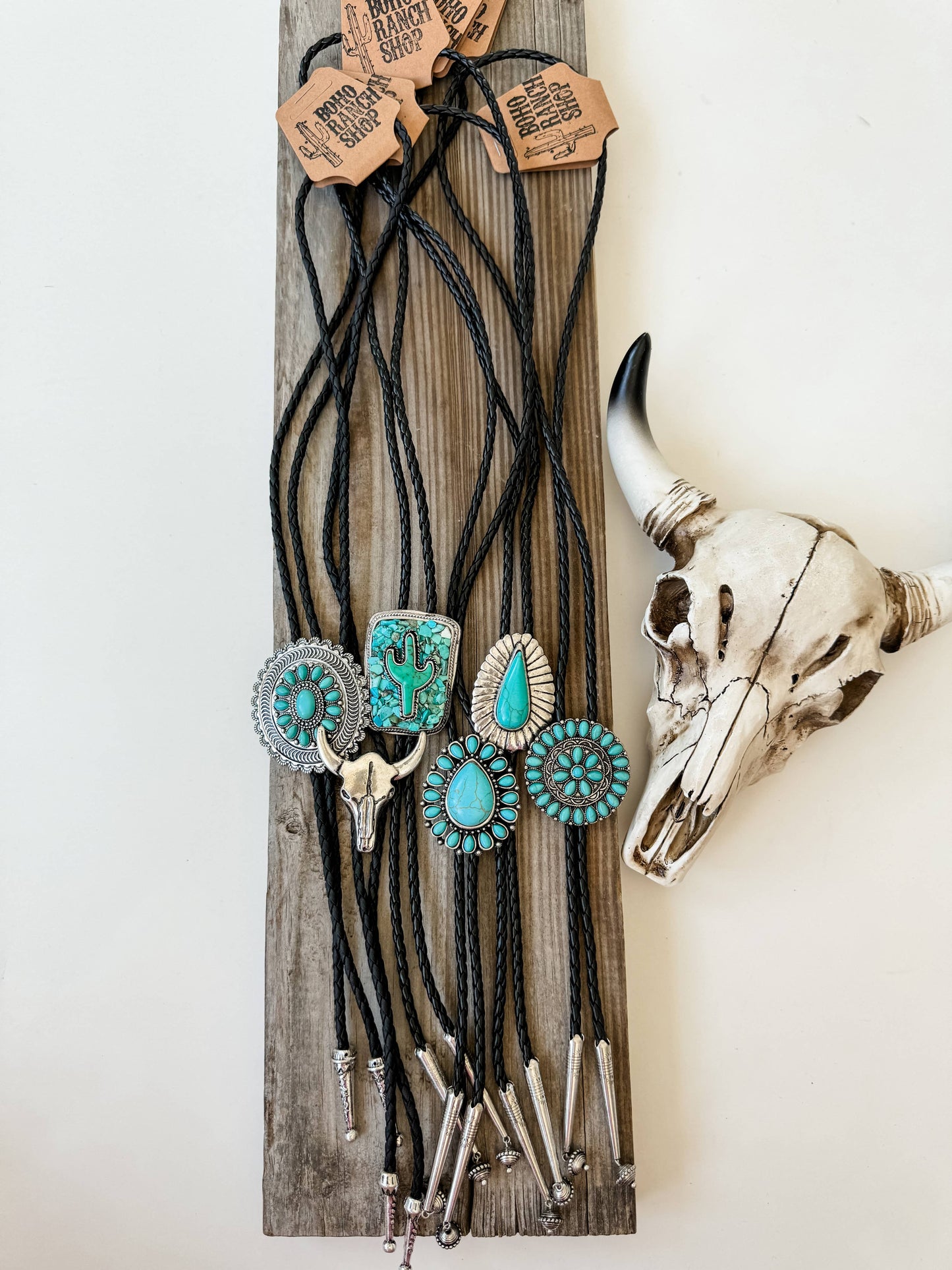 WESTERN BOLO TIE LONG PENDENT NECKLACE STYLE 5