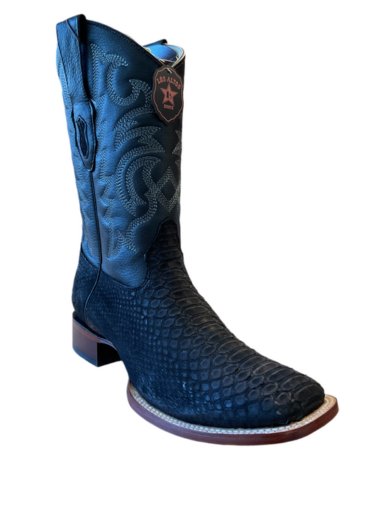 822N5705 LOS ALTOS BLACK PYTHON SQUARE TOE BOOTS