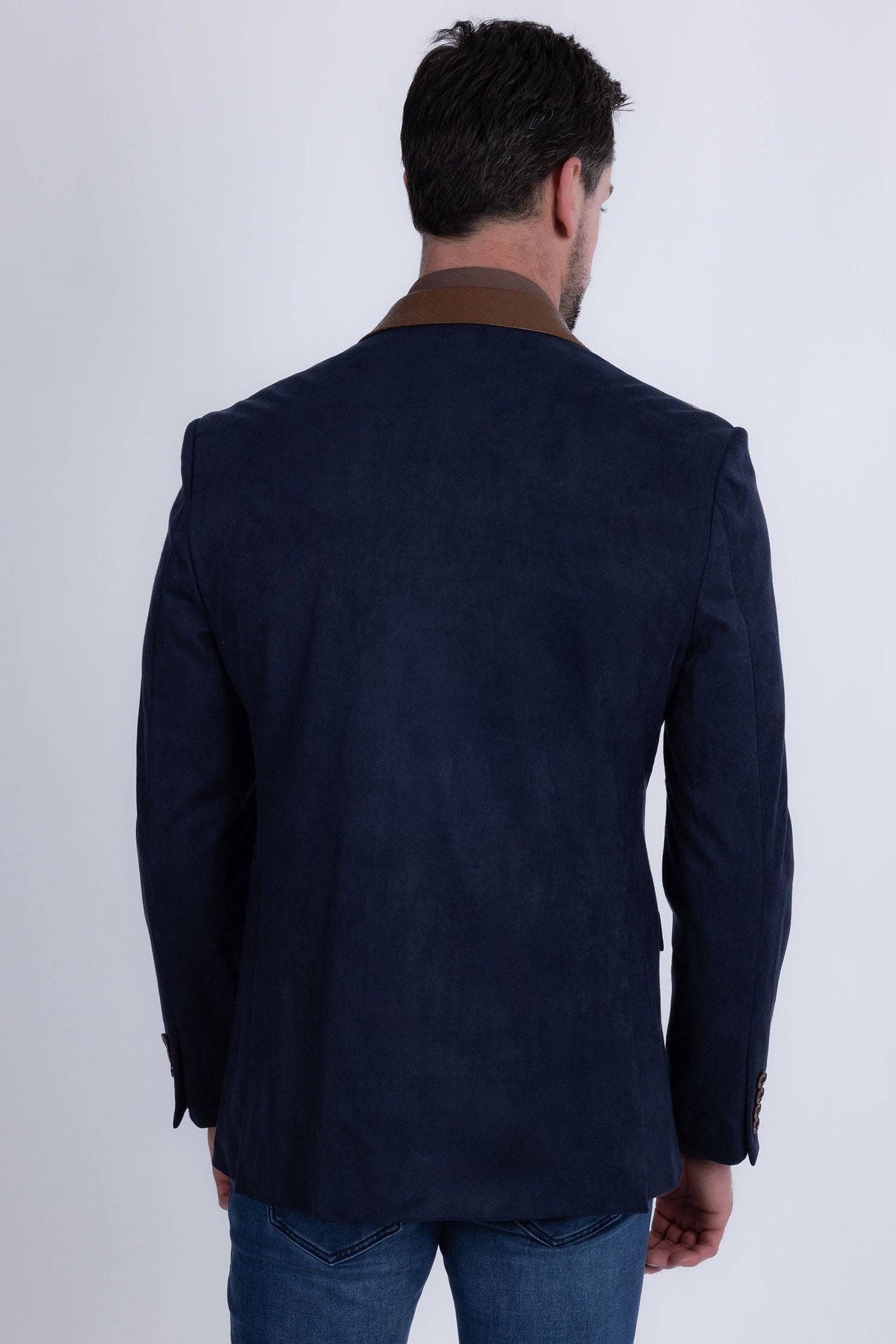 Echelon Western Blazer: Navy Coffee