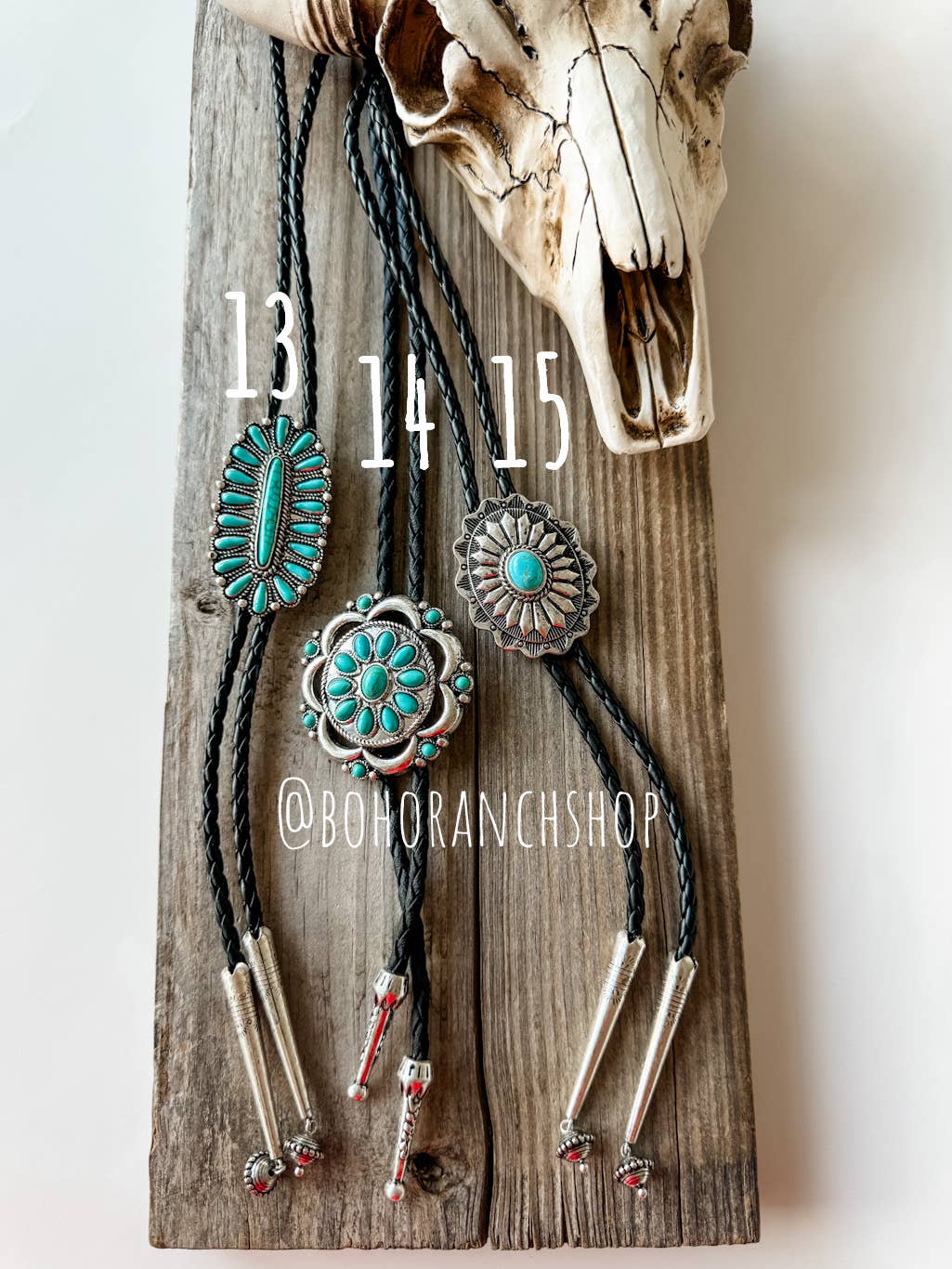 WESTERN BOLO TIE LONG PENDANT NECKLACE: STYLE 13