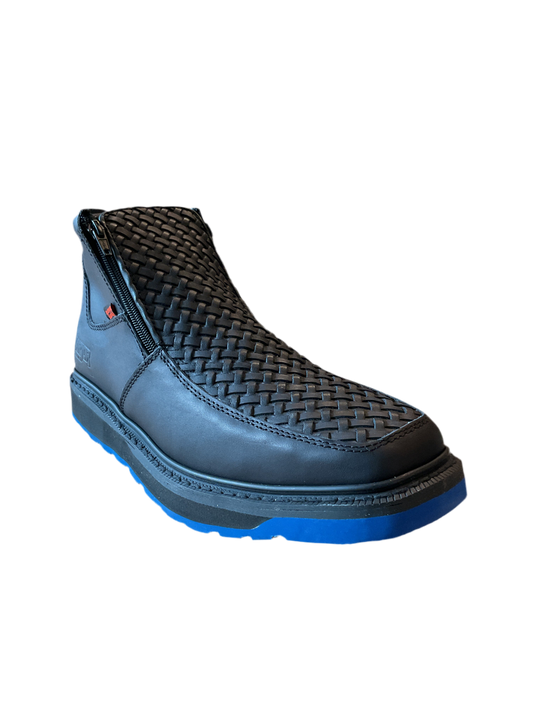 230-P RAPTOR PETATILLO BLACK W BLUE SOLE BOOTS