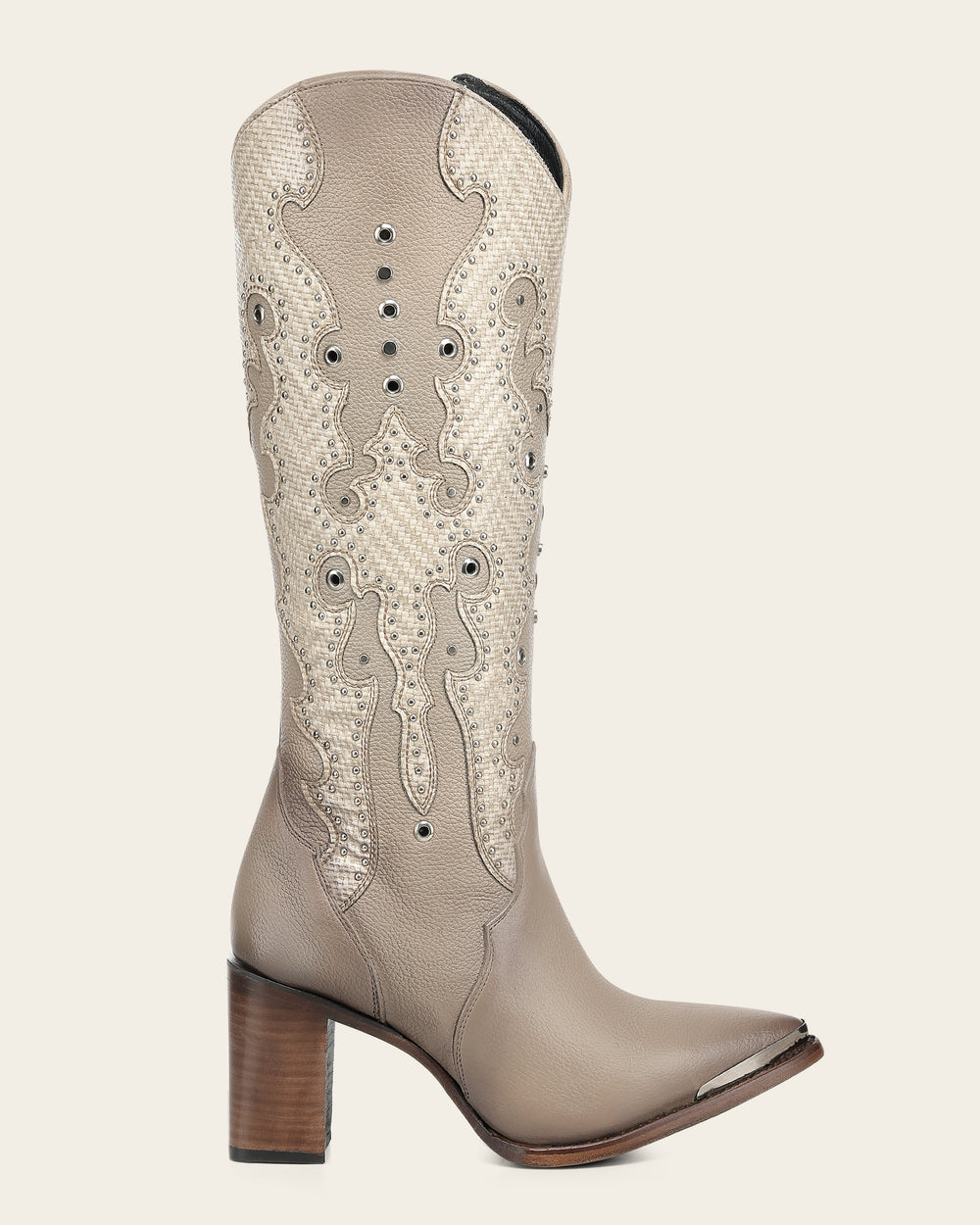 CC280--M CUADRA TRADITIONAL BEIGE BOOT IN GENUINE BOVINE LEATHER FOR WOMEN