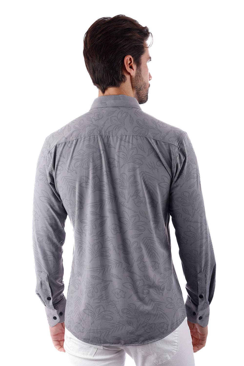 Drista Long Sleeve Shirt: Silver