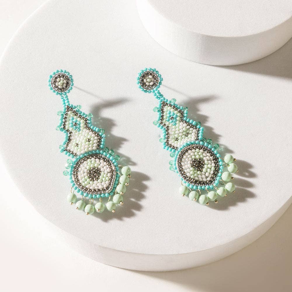 Elara Oasis Earrings in Sage Turquoise