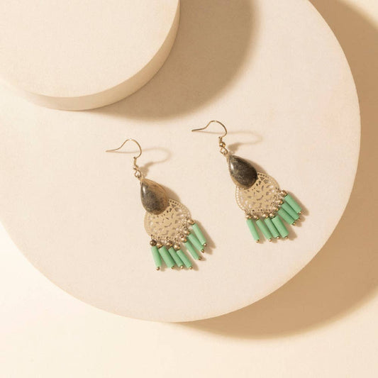 Cantina Turquoise Earrings in Night Silver: Night Silver