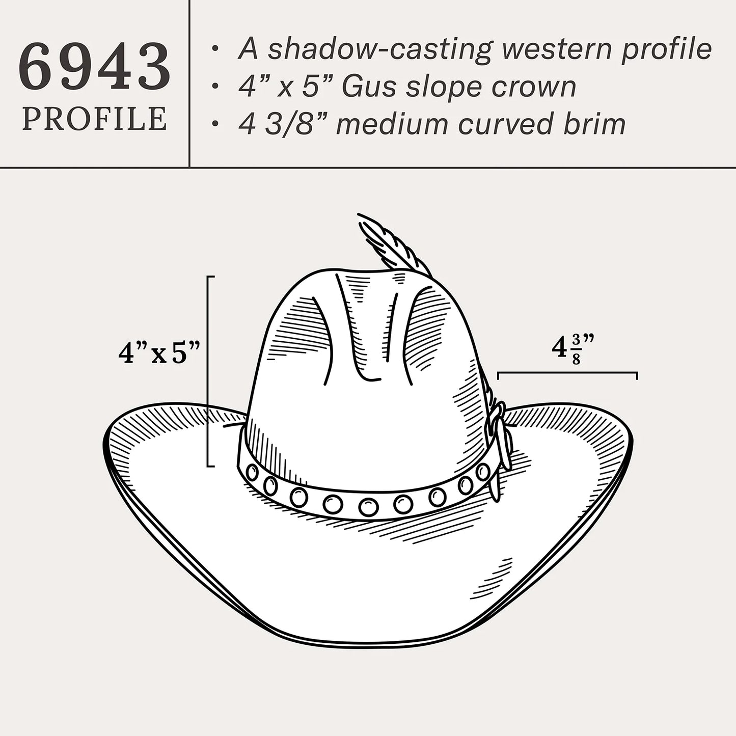 SBBBOW-6943-24-66 STETSON 4X BROKEN BOW COWBOY HAT