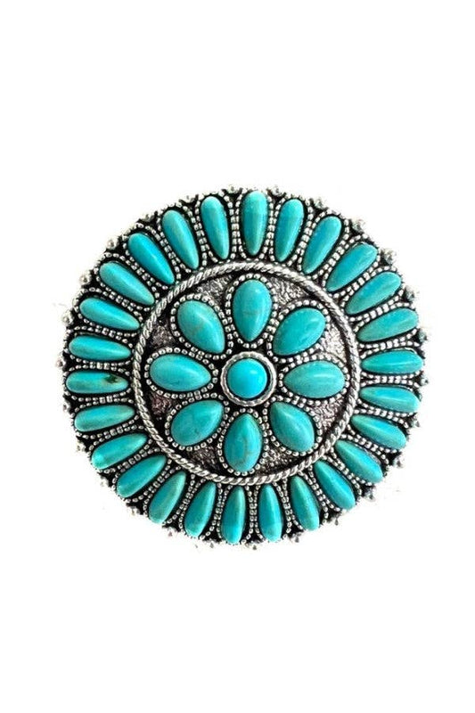 WESTERN CUFF RING: TURQUOISE