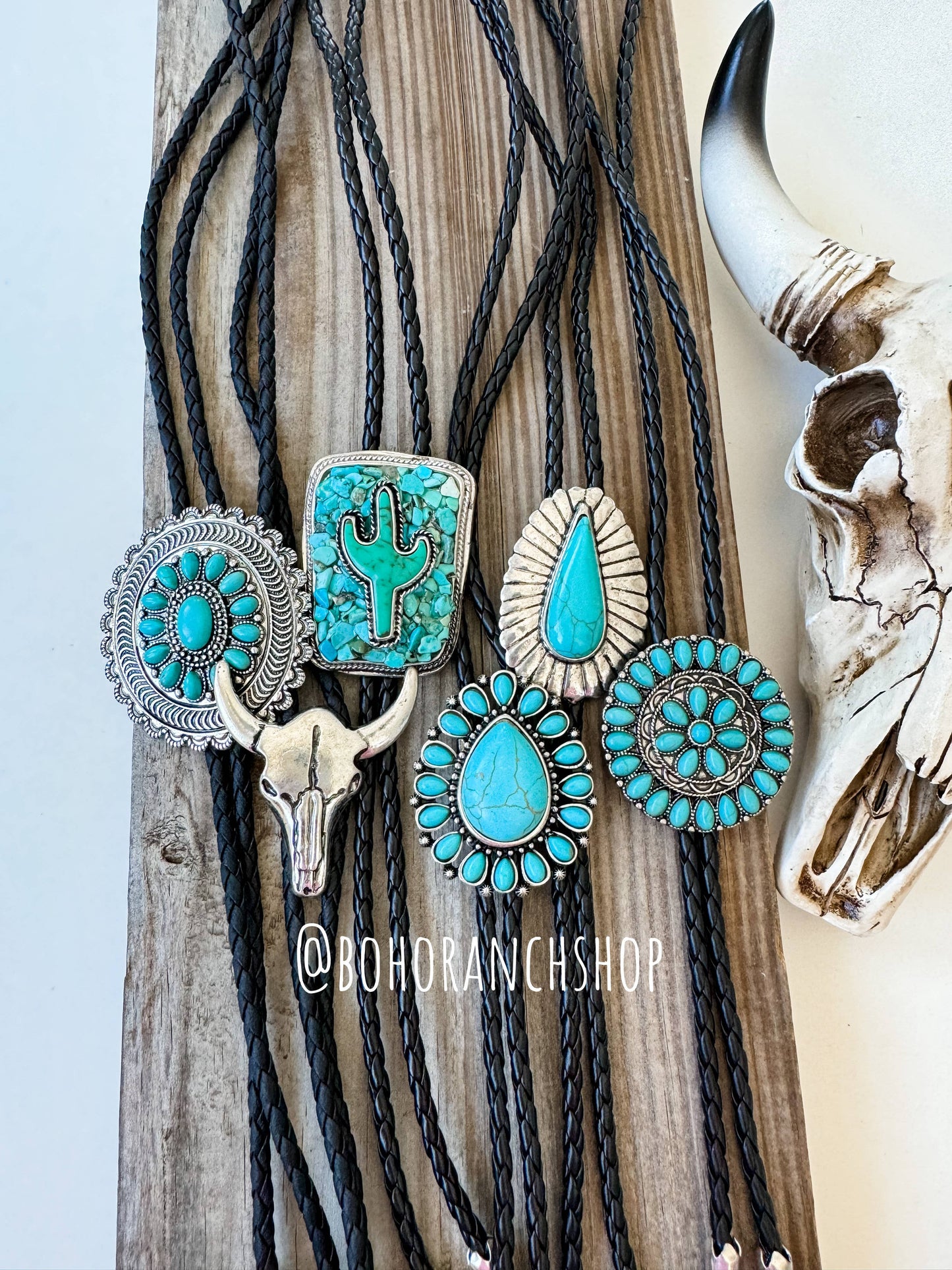 WESTERN BOLO TIE LONG PENDENT NECKLACE STYLE 5