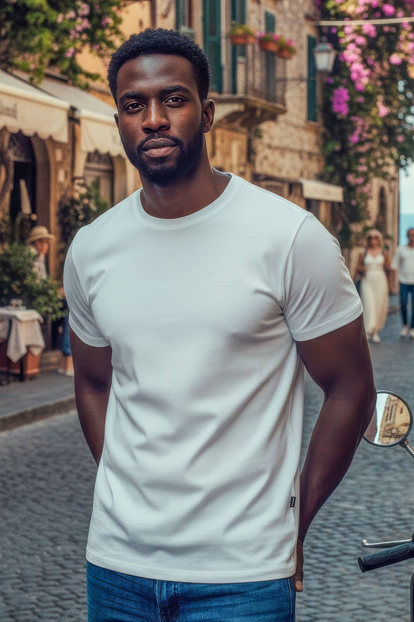 Trendy basics Crew-Neck T-Shirt: -WHT-